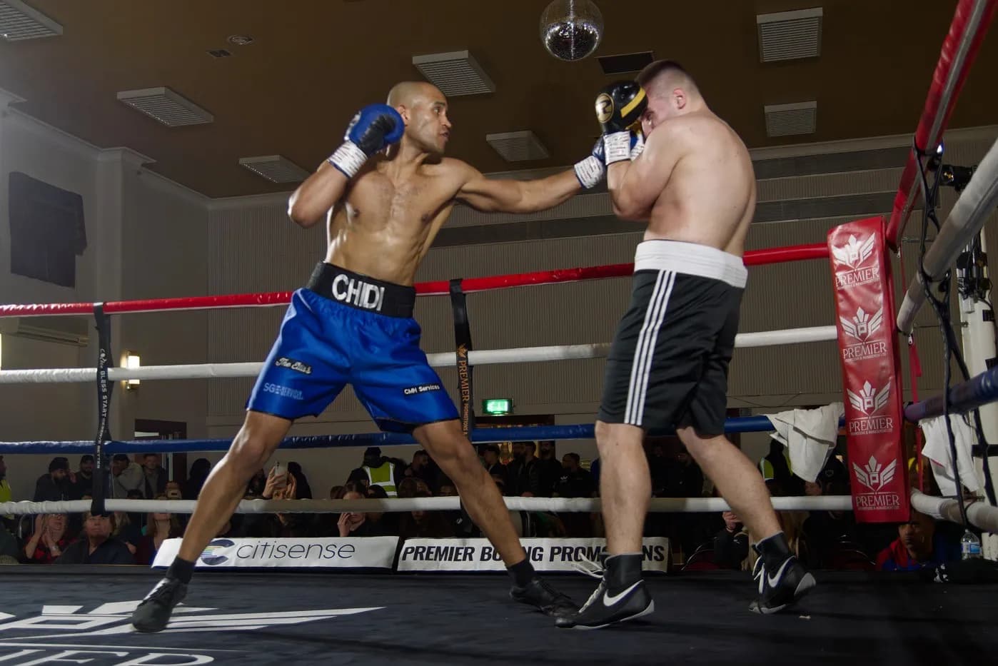 Chidi Amanwa in action during his second professional fight.
